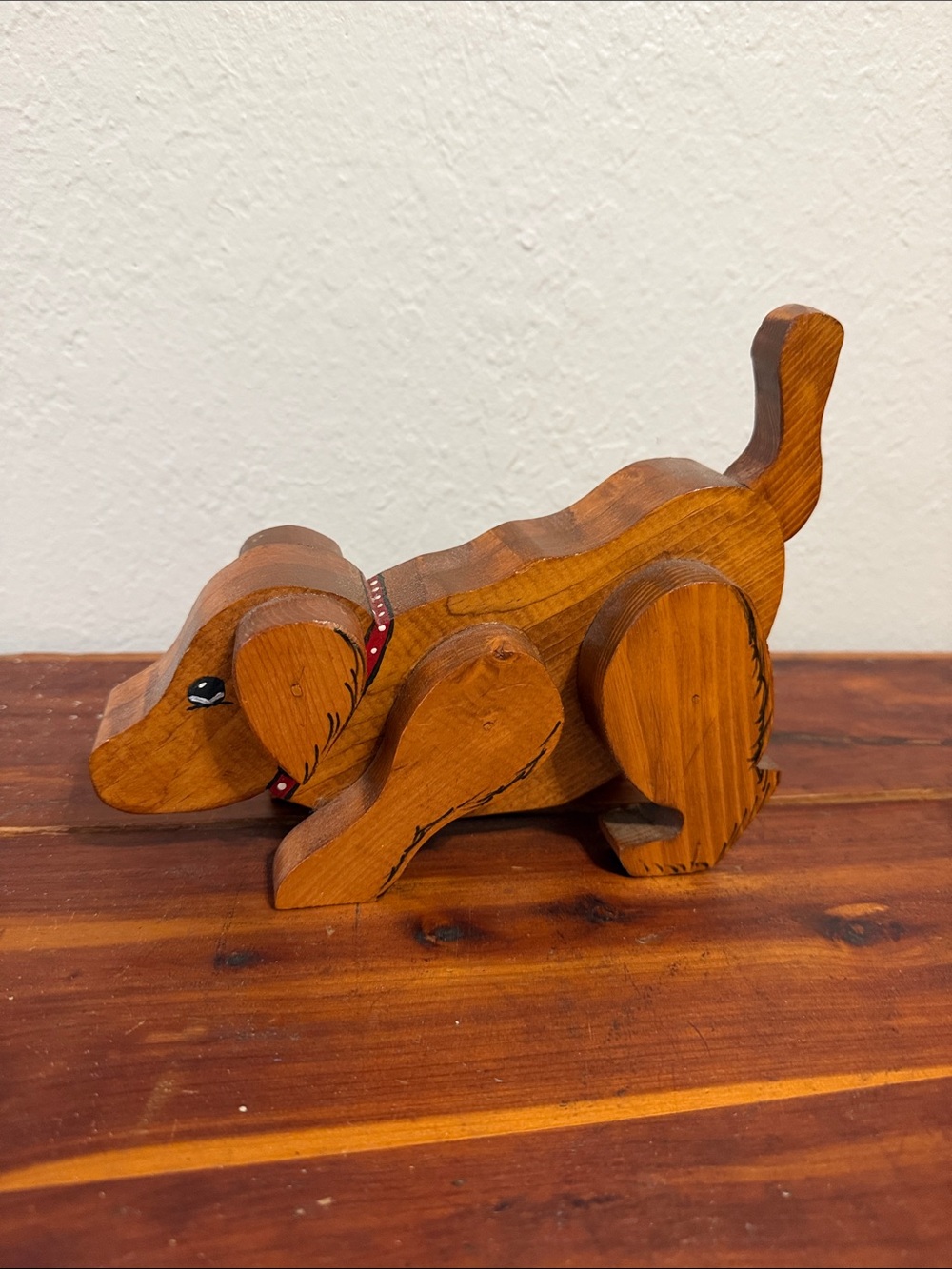 Vintage Hand Carved Dog Grandpa Granny Farmhouse